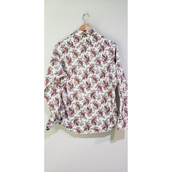 Vintage Cremieux Men's Size S Short Sleeve Button Front Shirt Paisley - Picture 2 of 8